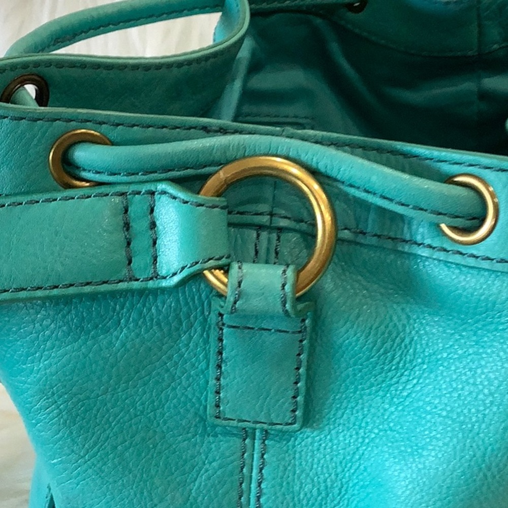 Like New Fossil “Tessa” Drawstring Shoulder Bag - image 6